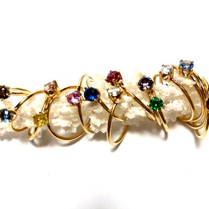 Birthstone ring: 18k promise ring