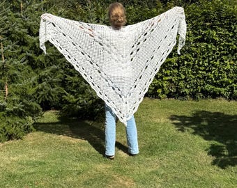 Jasmine shawl wool white