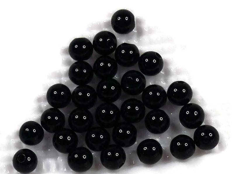 Bead Eyes Shiny Black 2mm 12mm Etsy