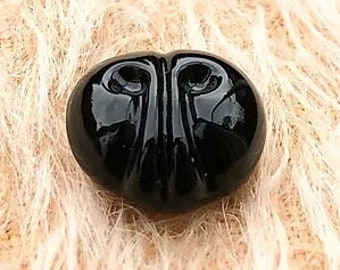 German Glass Teddy Bear Nose w/ Intricate Detail