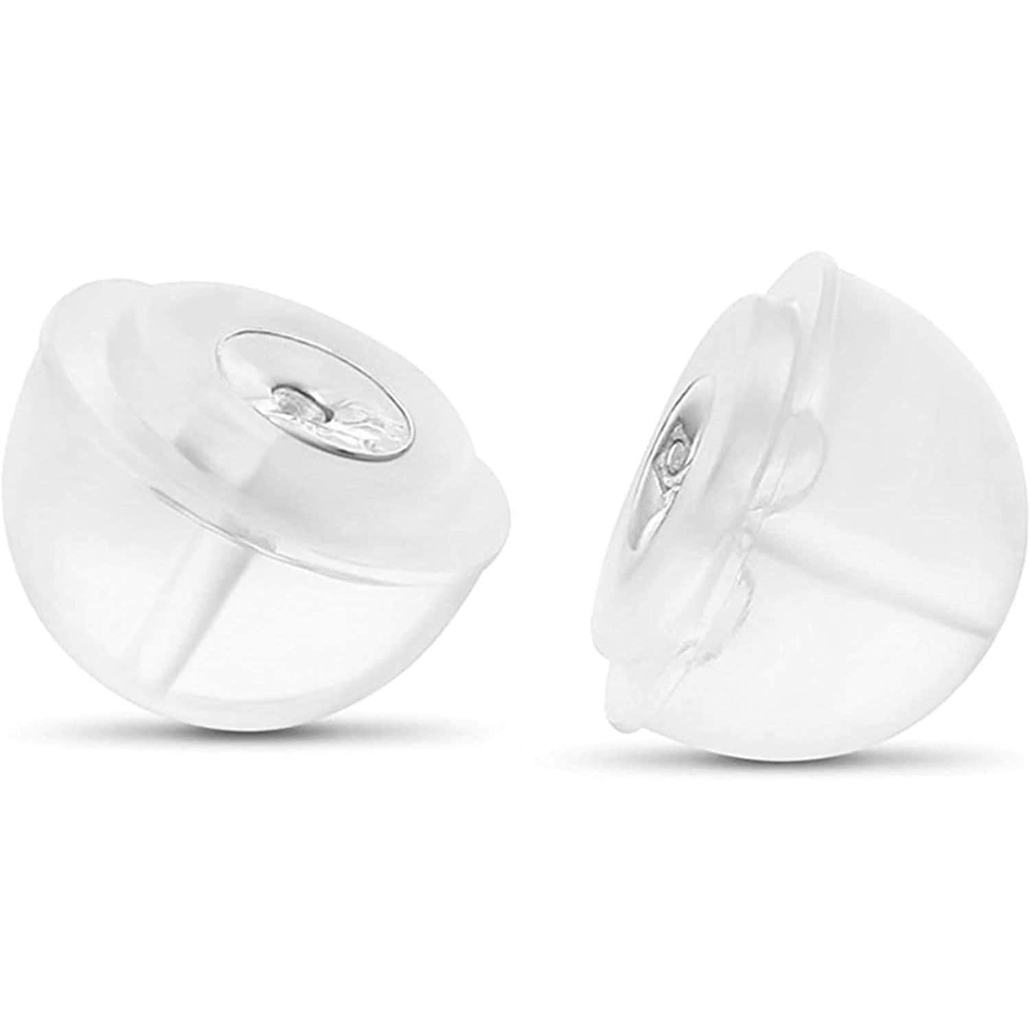 Bulk 100pk (50 pair) Round Tube Rubber Earring Back Stoppers 3x3mm  Translucent