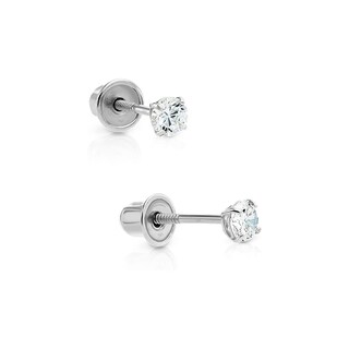 Orecchini A Perno In Argento 925 Con Zirconia Cubica: Solitario A 6 Griffe, Opzioni 3-8mm, Gioielli Ipoallergenici, Regalo In Scatola
