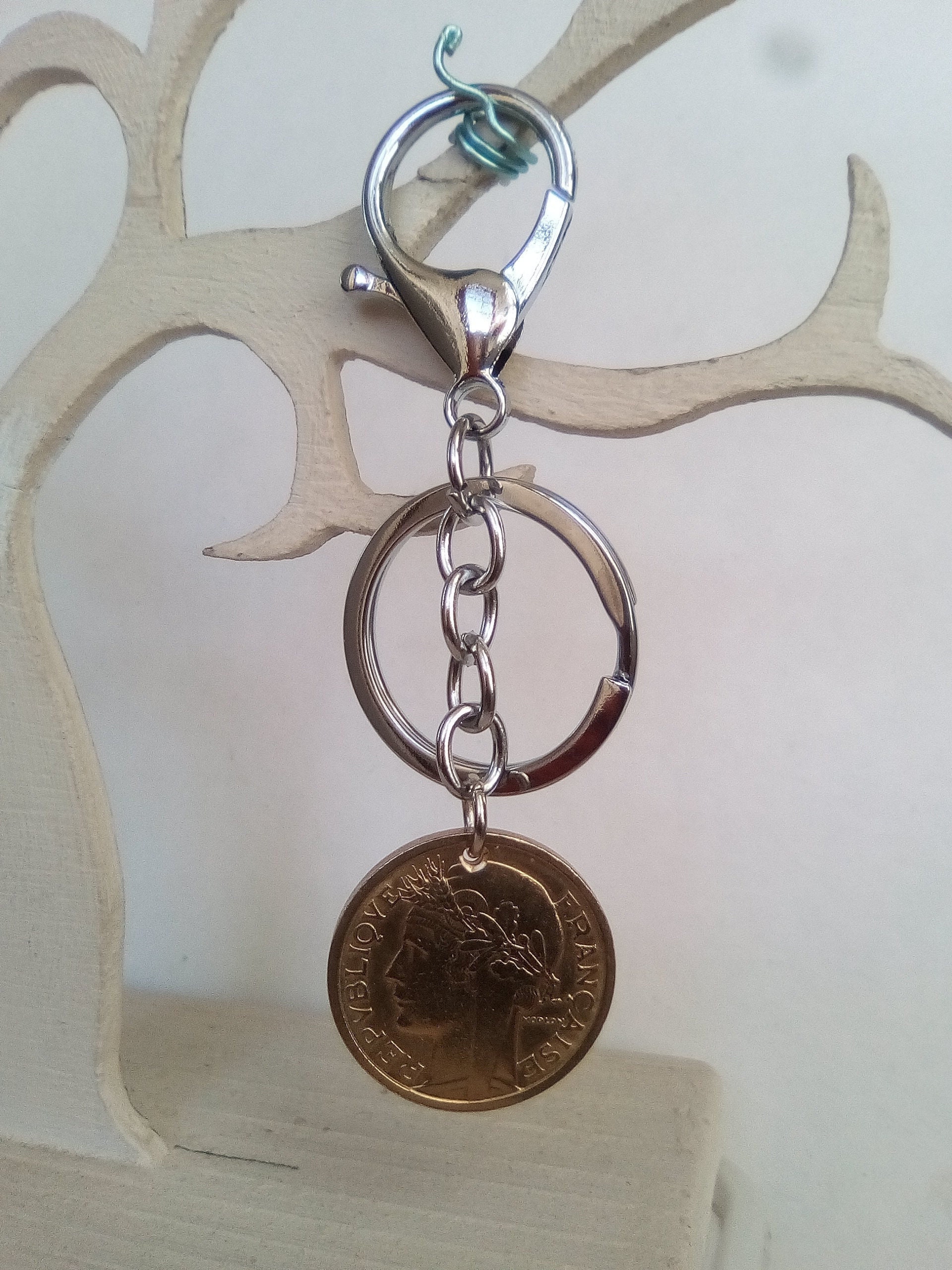 キーホルダー 1932 年または 1933 年にフランスで発行された 2 フラン モルロン コイン。 - Etsy 日本