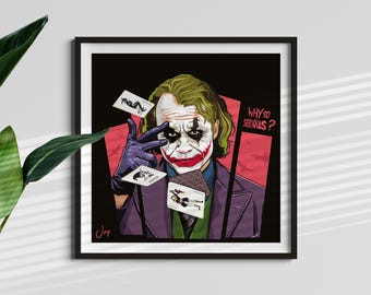 Heath Ledger's Joker 13X19 Art Print - Etsy 日本