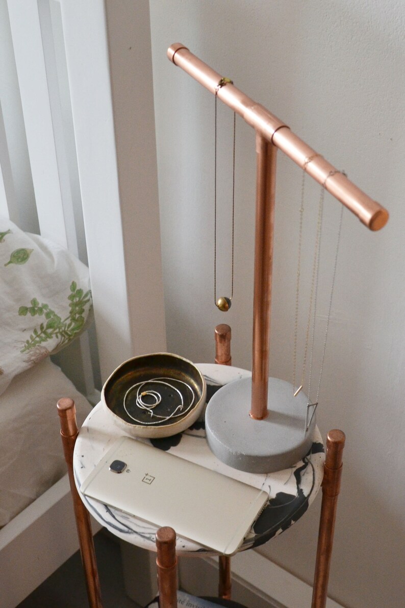 Copper Jewelry Stand Jewelry Holder Jewellery Organizer Etsy