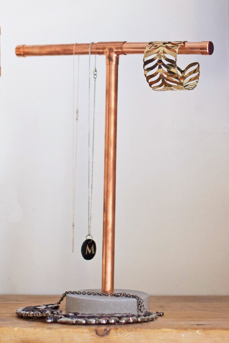 Copper jewelry stand Jewelry holder Jewellery organizer Etsy