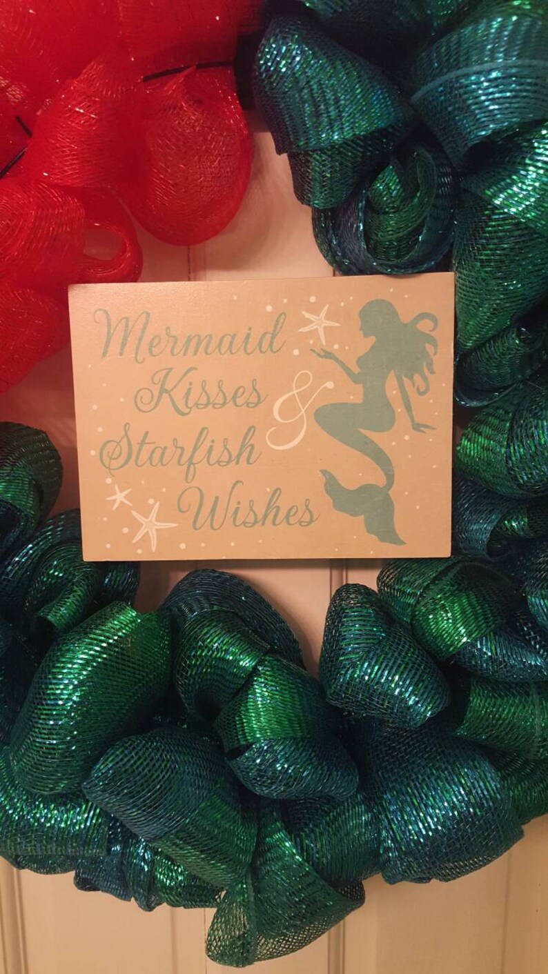 Mermaid Wreath Ariel Mermaid Under the Sea Ariel Wreath/ Etsy
