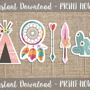 Wild / one / birthday / baby shower / party / woodland / Boho / centerpieces / signs / instant download / printable / decorations / decor