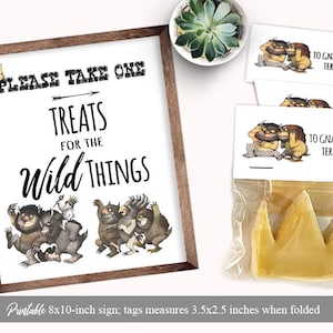 where the wild things are  / party supplies / favor tags / thank you tags / treats / party signs / birthday / baby shower / instant download
