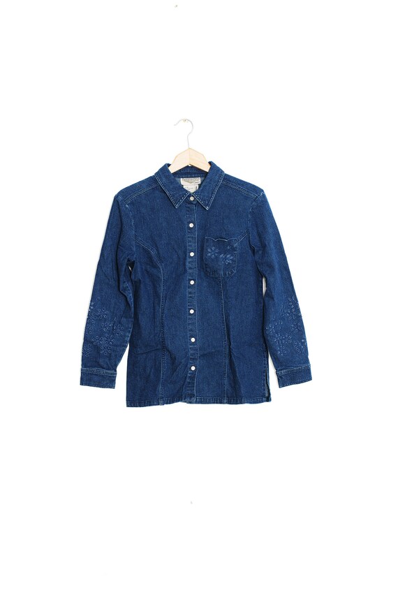 dark denim shirt women