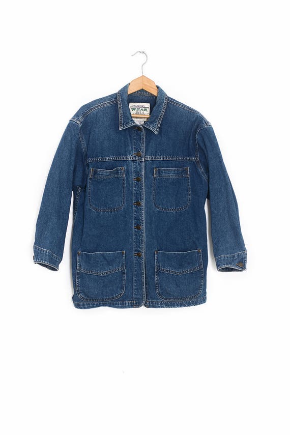 Vintage denim coat | Vintage denim jacket | Long d