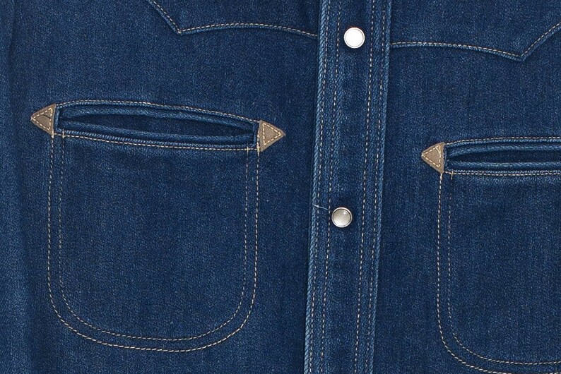 Vintage denim jacket 70/'s western 70/'s jean jacket WESCOTT Western jean jacket Jean coat