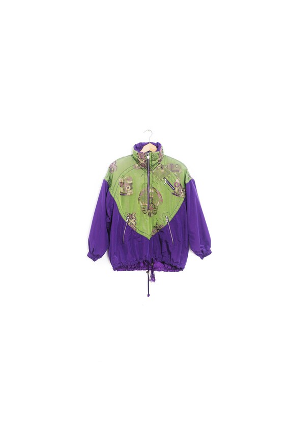Retro anorak windbreaker. Kaelin vintage ski. Azte