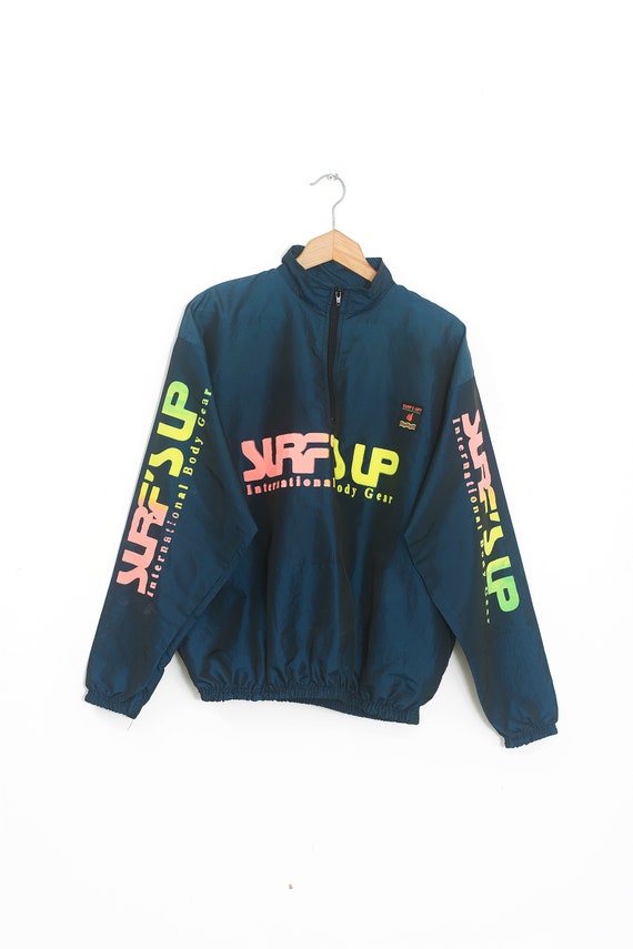 NEON Surf Retro Windbreaker | Vintage neon windbre
