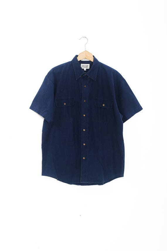 Vintage linen shirt | Short sleeve shirt | Summer