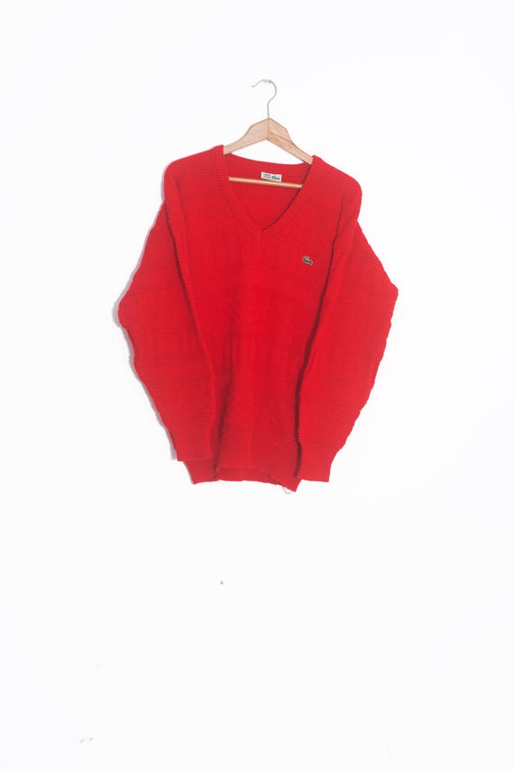 plain red sweater