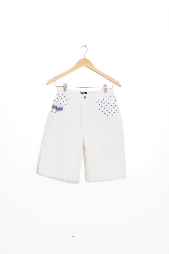 High waisted vintage shorts. 1990 polka dot shorts