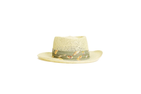 Vintage canoer hat. Summer straw hat. Panama Hat.