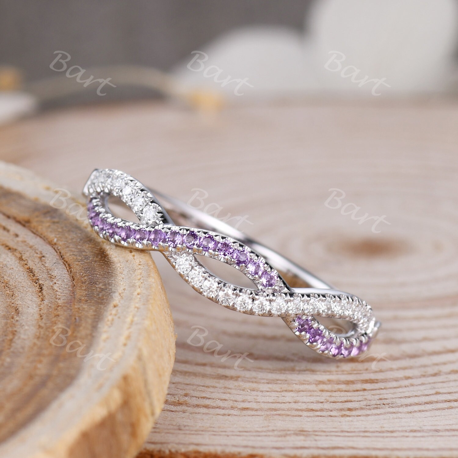Amethyst infinity deals ring