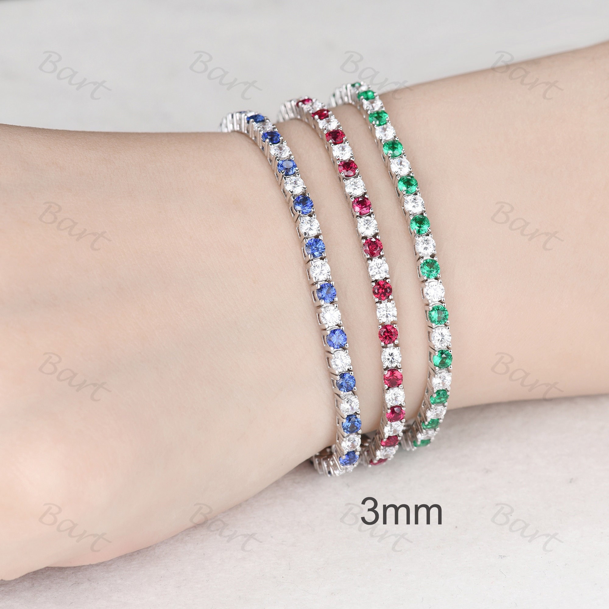 Alternating diamond shop friendship bracelet