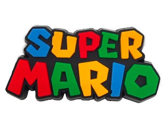 Super Mario Bros Logo Shoe Charm
