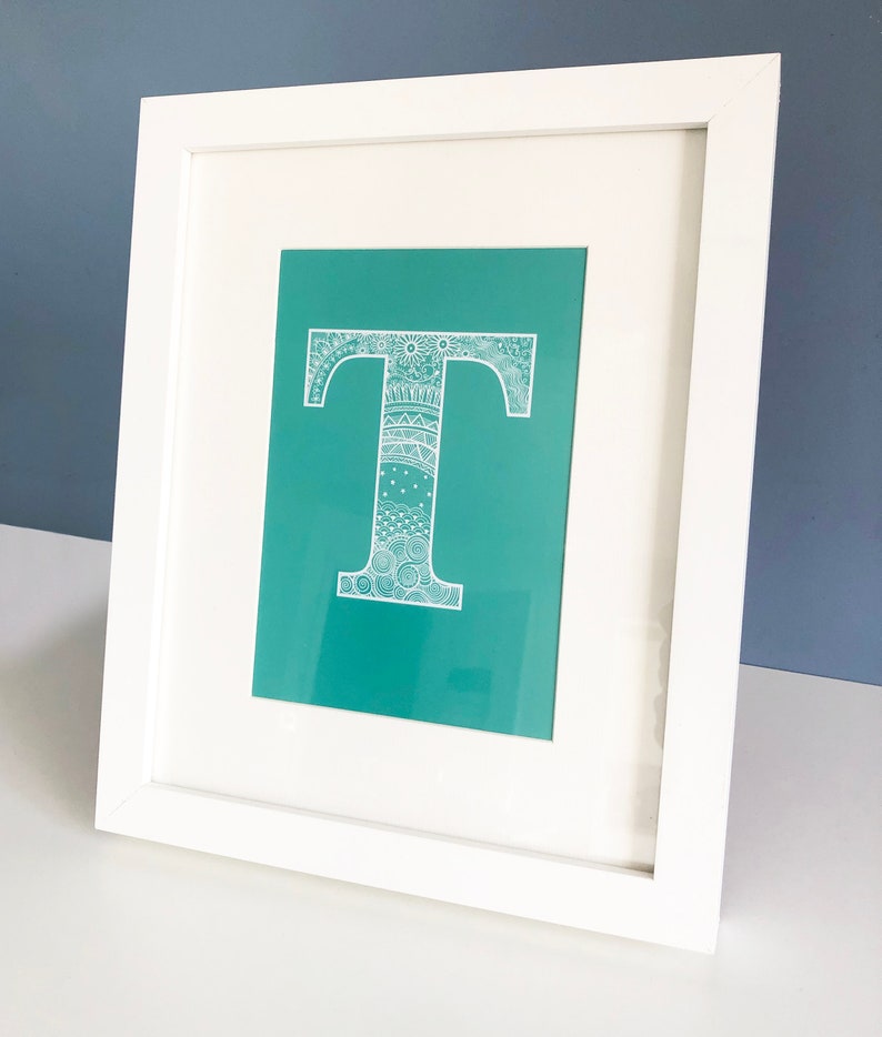 Initial Letter Design Digital Download Zentangle Doodle