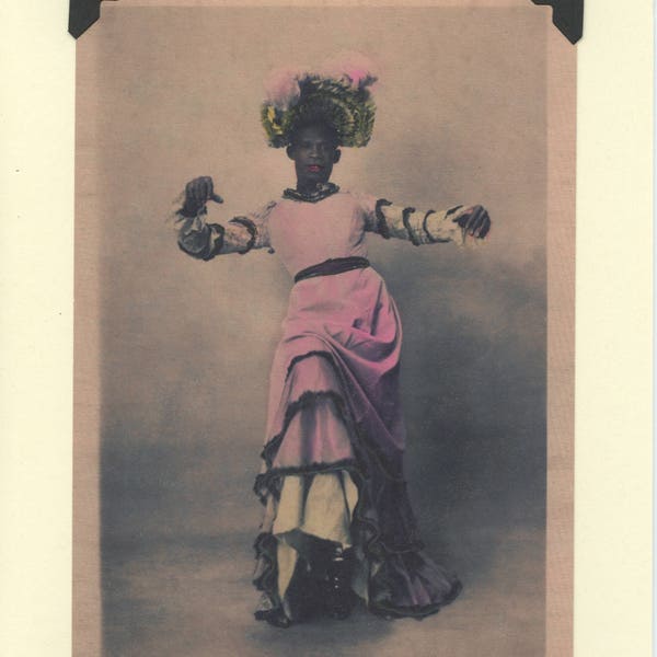 Faboo: black trans woman card, trans woman of color, crossdressing card, transgender, gender nonconforming, gender bending card, trans photo