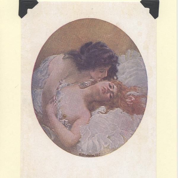 Mad Passion: Vintage LGBTQ+ Card - lesbian girlfriends, two gay wives, lesbian valentine, anniversary card, bosom friends card, besties