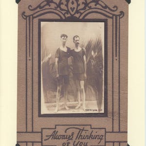 Toujours penser à vous: vintage LGBTQ + Carte - carte gay saint Valentin, carte copains gay, gay juste parce que, anniversaire gay, carte gay
