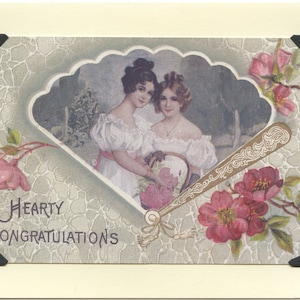 Votre fan: vintage LGBTQ+ Card - épouses nouvellement mariées, carte de mariée lesbiennes, carte de mariage gay, félicitations copieux, carte de deux mariées