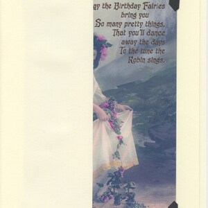 Birthday Fairy: Vintage LGBTQ Birthday Card vintage crossdressing, antique transgender card, gay birthday card, children's birthday card image 2