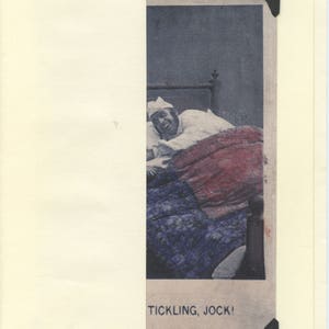 Stop Jock: Vintage LGBTQ card gay tickling valentine, gay boyfriends card, two gay husbands anniversary, under the covers, vintage kink image 2