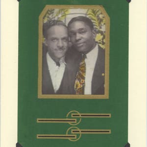 Nur hängen: Vintage LGBTQ + Karte - Homosexuell schwarze Karte, homosexuell afroamerikanische Freunde, schwarze Liebe, Homosexuell Verlobung, Ehemänner Karte