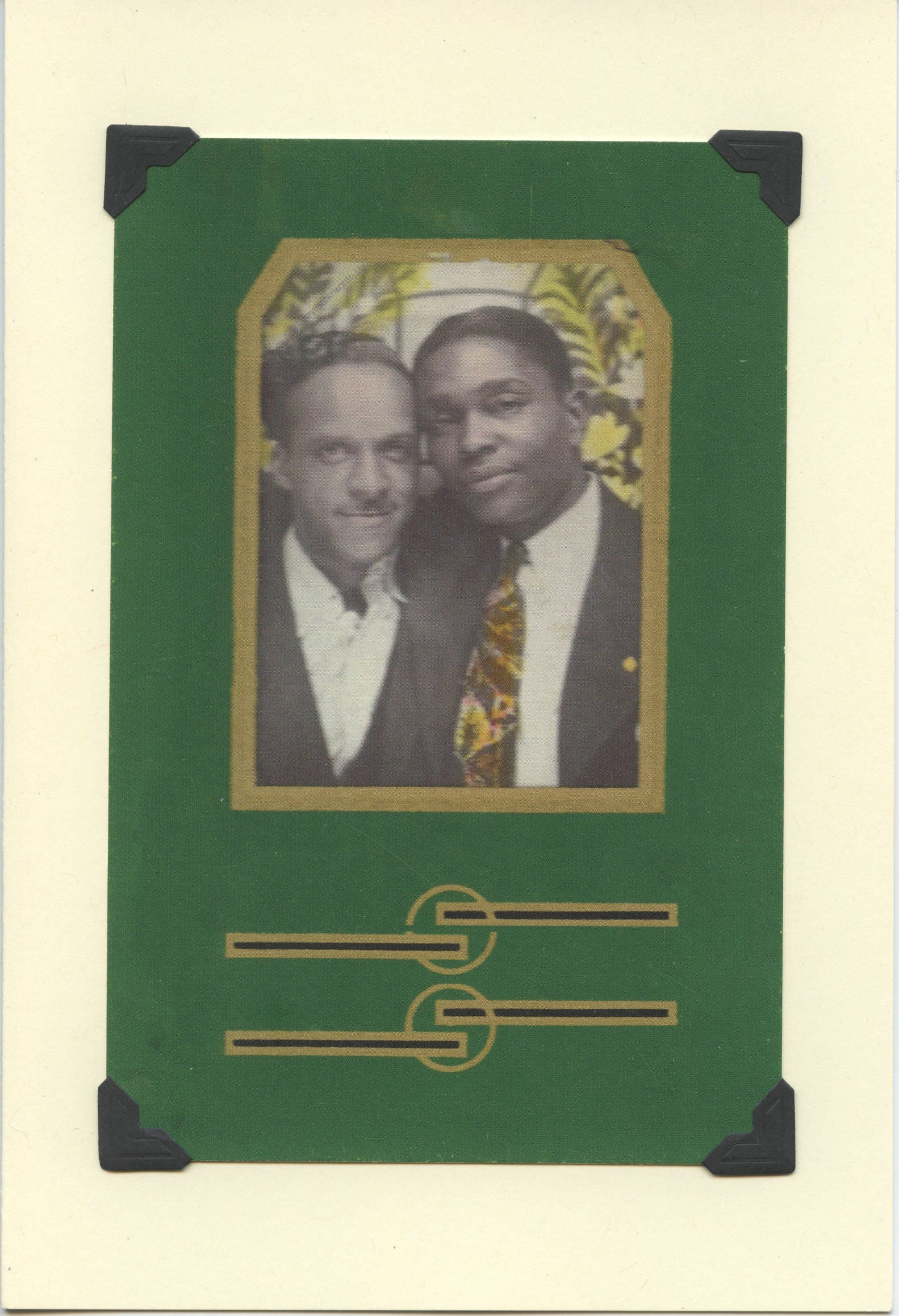 Just Hanging: Vintage LGBTQ+ Card - gay Black card, gay African American boyfriends, black love, gay engagement, husbands card
