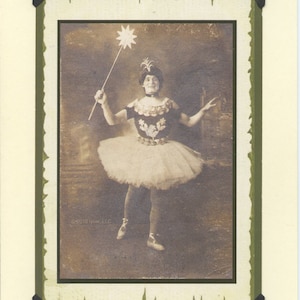 Hacer 3 deseos: Vintage LGBTQ + tarjeta - vintage trans mujer foto, tarjeta de apósito cruzado, hada madrina, deseos de cumpleaños, tarjeta de cumpleaños gay