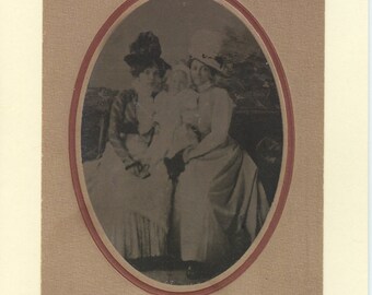 My Two Mothers: Vintage LGBTQ+ Card - lesbian Mother's Day card, two gay moms card, same sex parents, gay adoption card, lesbian tintype