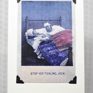 Stop Jock: Vintage LGBTQ card gay tickling valentine, gay boyfriends card, two gay husbands anniversary, under the covers, vintage kink image 4