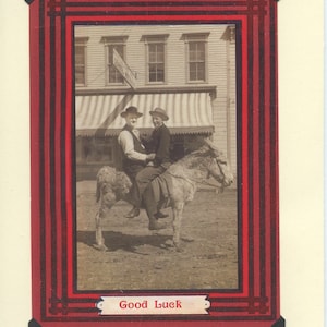Good Luck: Vintage LGBTQ+ Karte - gay best wishes Karte, gay boyfriends card, gay husbands card, funny gay card, funny vintage photo card
