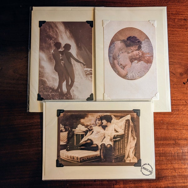 Sapphic Sirens Pack: Vintage LGBTQ+ Cards - lesbian valentines, card for lesbian girlfriends, wives valentines, antique lesbian photos