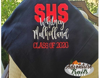 Custom Sweatshirt blanket, sports blanket, team gift, high school gift, graduation gift, cheer team gift, sports team gift, college gift