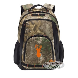 Deer Backpack, Realtree pattern backpack, Woods backpack, personalized backpack, Woods Camo Backpack,Monogrammed Backpack, monogram for men