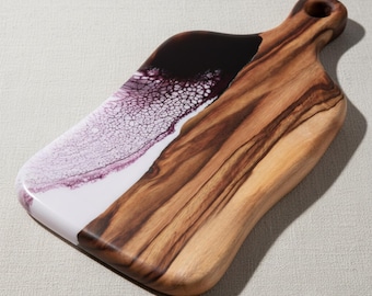 Personalised Wedding Gift for Couple, Resin Chopping Board, Engagement Gift Him & Her, Handmade Engraved Cheese Board