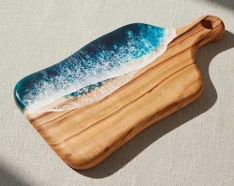 Personalised Wedding Gift for Couple, Resin Chopping Board, Engagement Gift Him & Her, Handmade Engraved Cheese Board