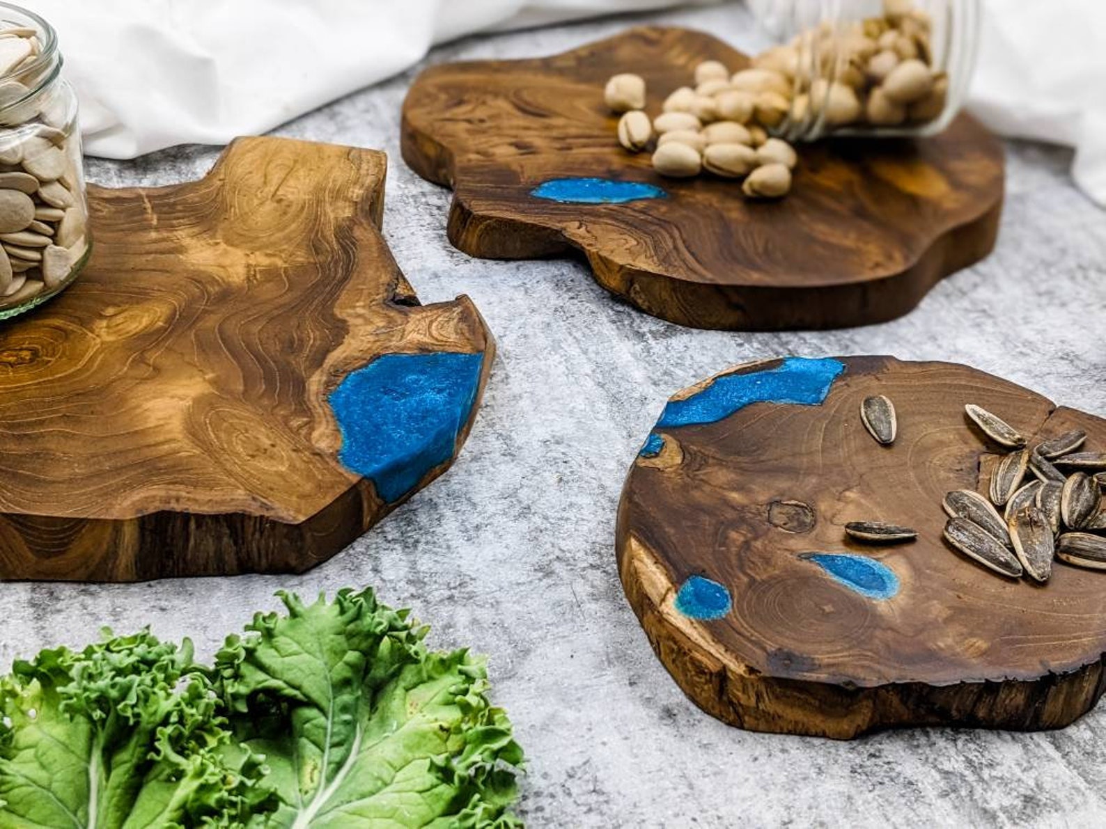 Teak Resin Trivet Resin Serving Board Epoxy Resin Hot Plate Etsy