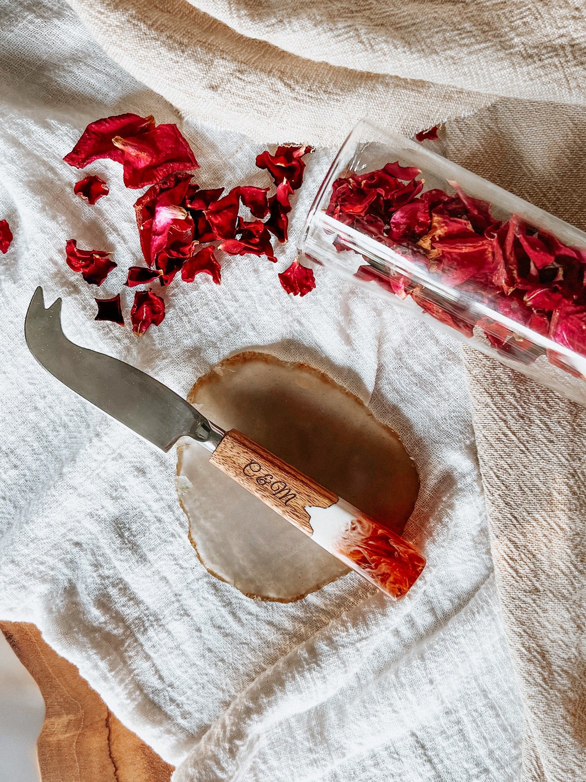 Resin Cheese Knife Set Engraved Charcuterie Bomboniere Cheese Etsy