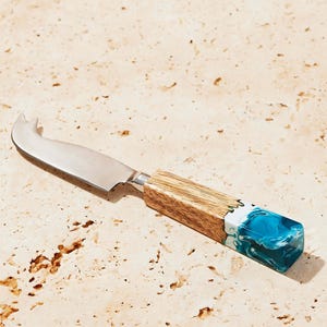 Resin Cheese Knife Set, Stainless Steel Cheese Knife, Gift for Cheese Lovers, Housewarming Gift, Artistic Cheese Board Accessory Knife