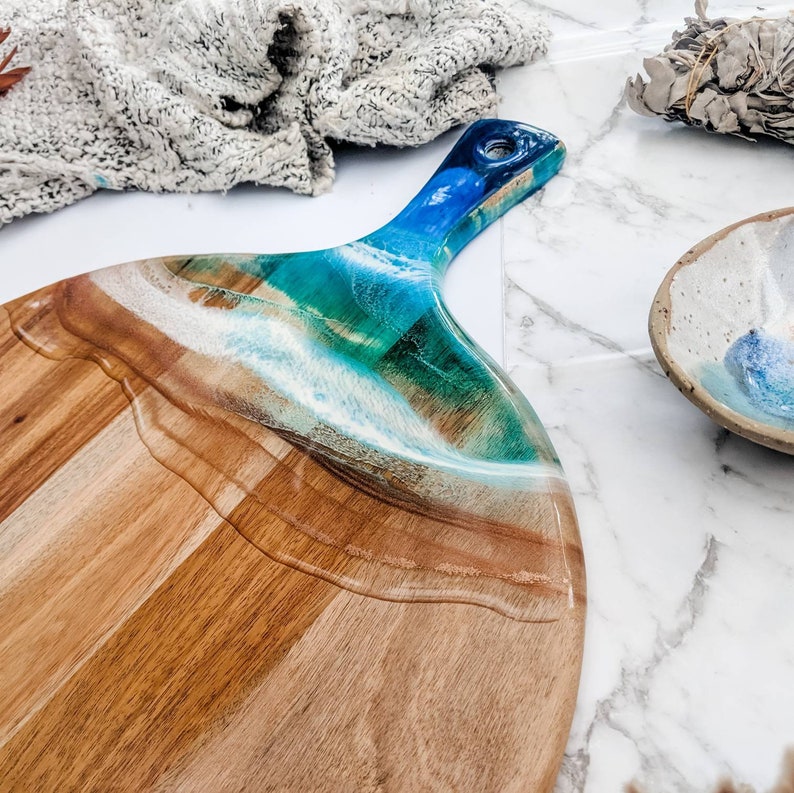 Personalised Initialed Resin Art Chopping Board Personalized Etsy