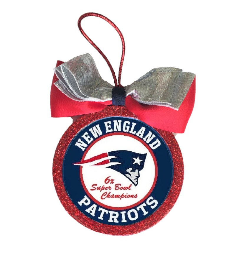 New England Patriots NFL Ornament Gift Box Option | Etsy
