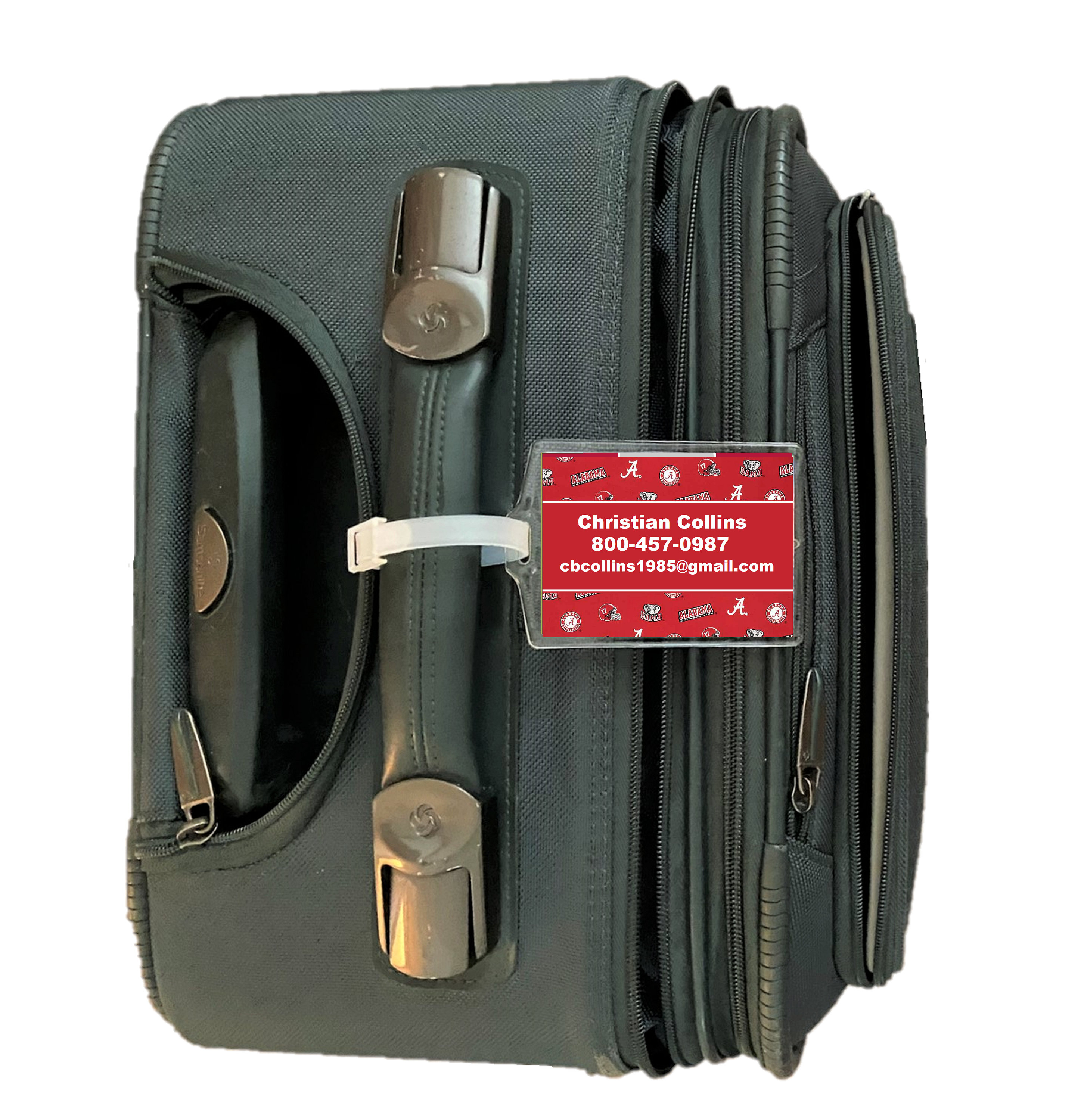 Alabama Crimson Tide ID Luggage , Personalized Custom Bag Tag, Gift for Her, Gift for Him, NCAA merchandise, Buy more & Save!