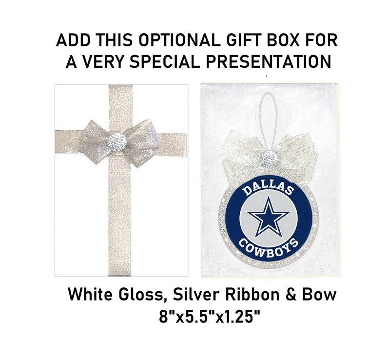 Dallas Cowboys Ornament, Dallas Cowboys Gift, Optional Gift Box
